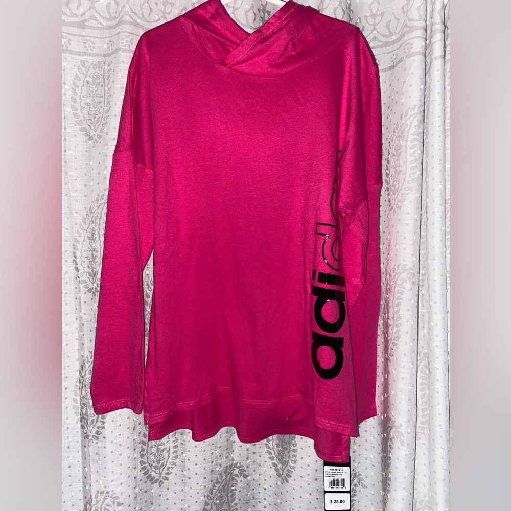NWT Adidas Vibrant Pink Long Sleeve Top